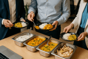 Business-Lunch mit indischer Note